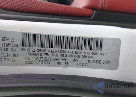 2017 Jeep Grand Cherokee Srt 4X4 from USA, damaged, VIN 1C4RJFDJ8HC810030